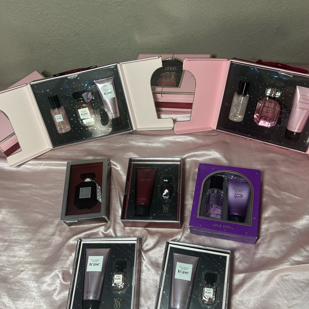 Victoria's Secret Fragrance Collection with Pink and Purple Accents